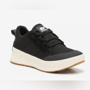 Sorel Out N About III Waterproof Low Top Sneakers Black Sea Salt Womens 6.5